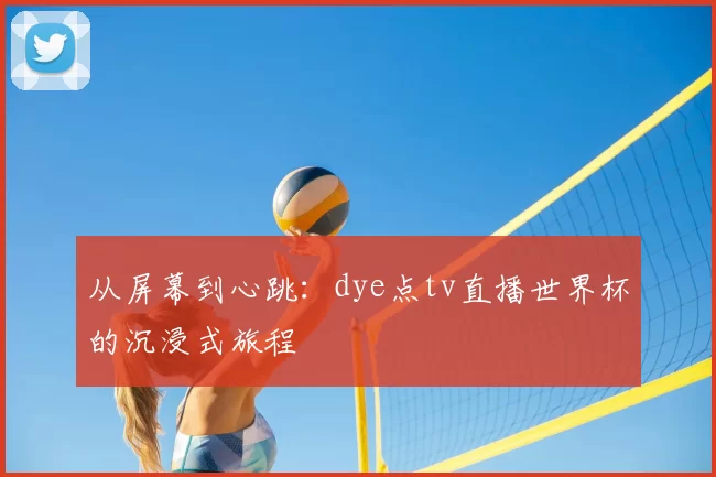 从屏幕到心跳：dye点tv直播世界杯的沉浸式旅程